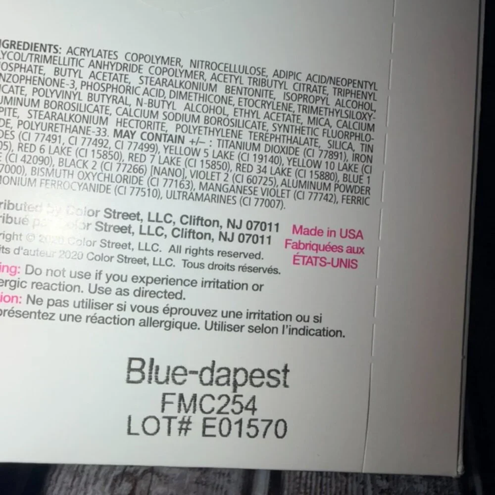 Blue Dapest - Color Street Nail Polish Strips Retired Neon‎ Blue